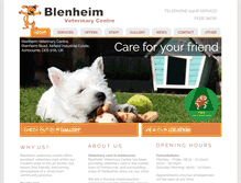 Tablet Screenshot of blenheimvets.com